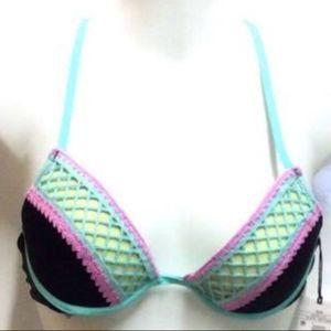 Shade & Shore Colorful Lace Bra